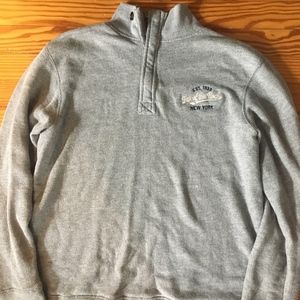Top of the Rock NYC Quarter Zip Knit Sweater